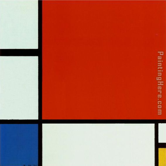 Piet Mondrian Composition with Red Blue Yellow 2